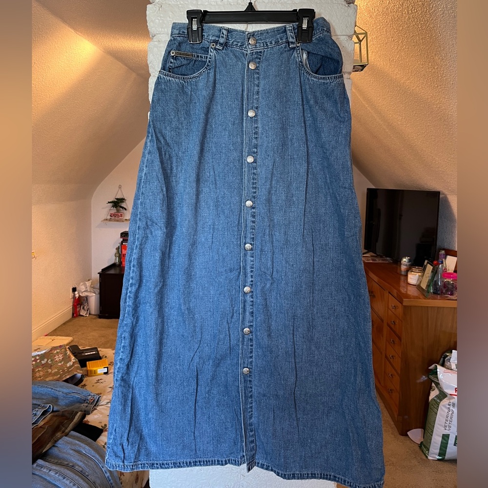 Vintage Calvin Klein Denim Maxi Skirt